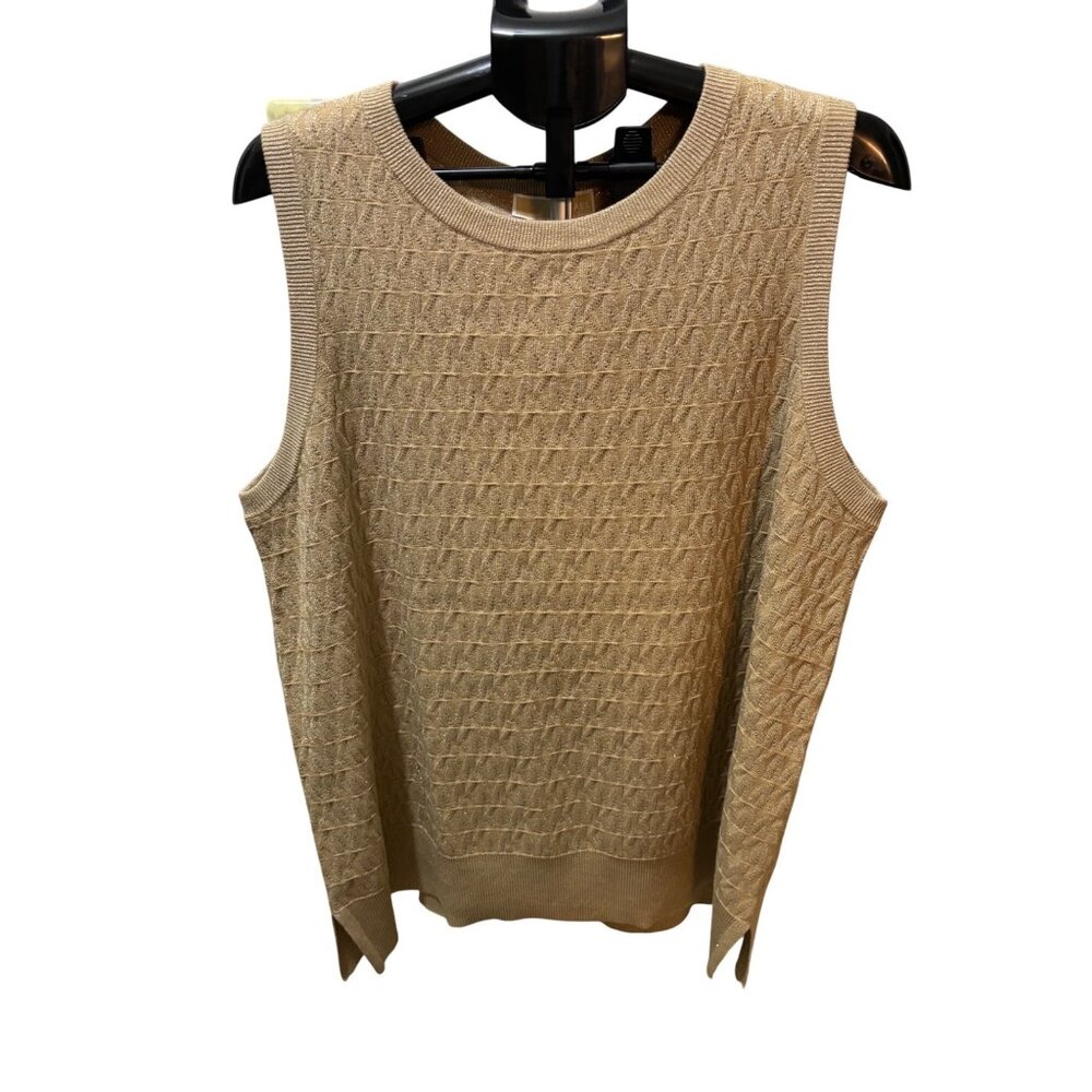 Michael Kors - MK Logo Gold Sweater Size 2X
